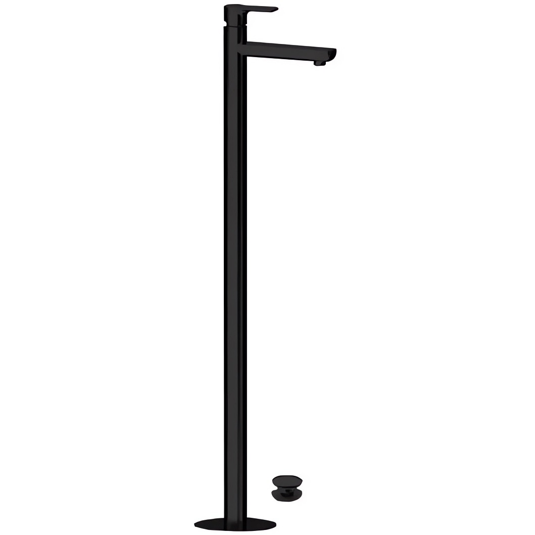 Смеситель напольный Remer Energy Matt Black EY18NO (черный матовый),с донным клапаном