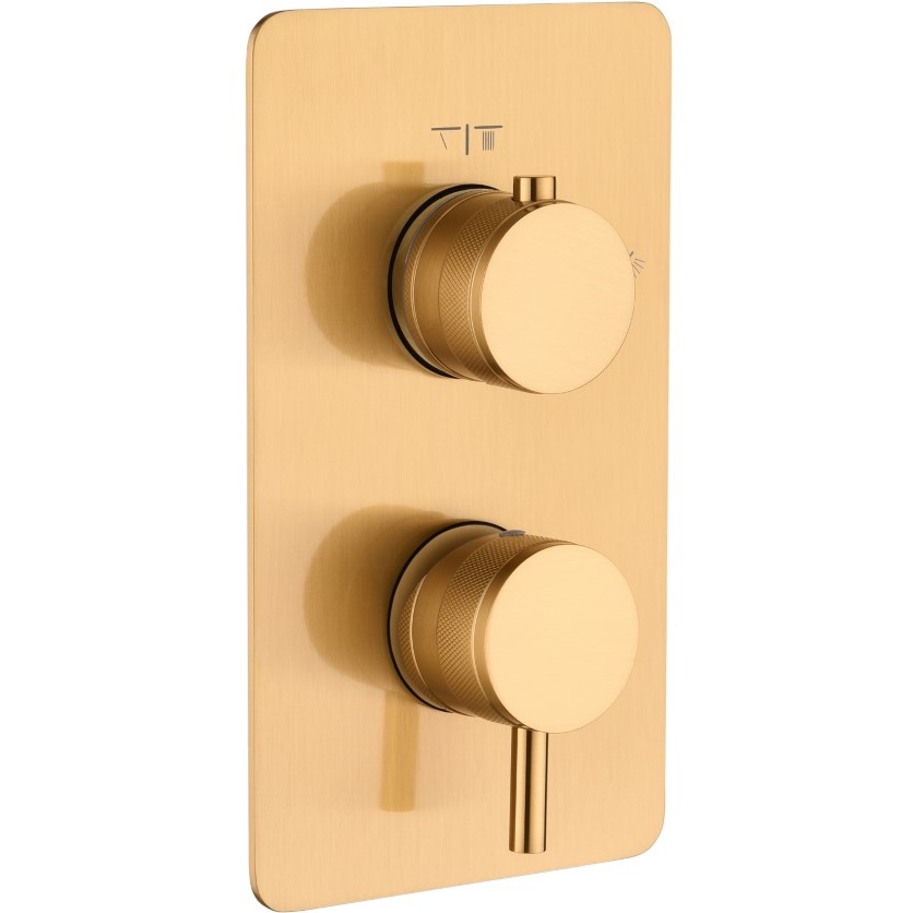 Смеситель для душа встраиваемый Boheme Cell 135-2-BR (бронза матовая), на 2 источника