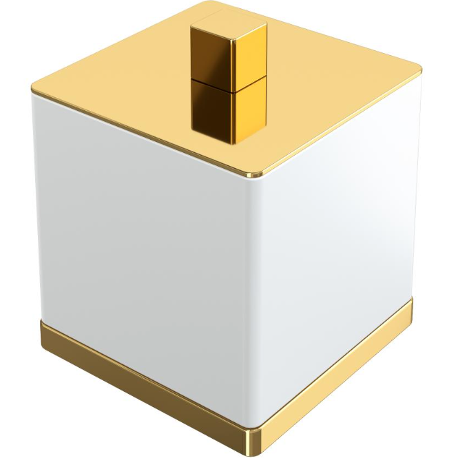 Стакан для ватных дисков Boheme Qubic 10964-G (золотой)