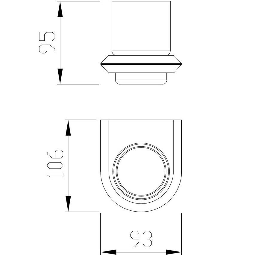 Стакан для зубных щеток Abber Nord AA1556SP (сатин)