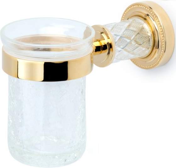 Стакан для зубных щеток настенный Boheme Murano Cristal 10904-CRST-G (золотой)