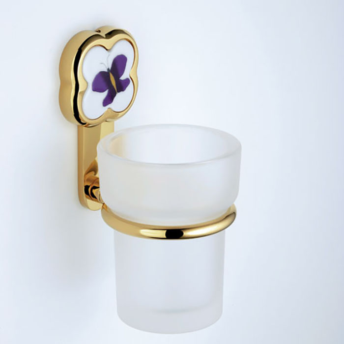 Стакан подвесной THG Capucine Mauve Decor Or A7D-F01-536 (золотой, лиловый)