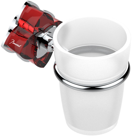 Стакан подвесной THG Petale de cristal rouge U6C-A02-536 (хром, красный хрусталь)