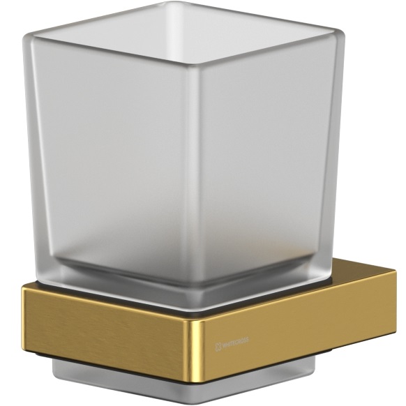 Стакан подвесной Whitecross Cubo CU2430GLB (золото брашированное PVD)