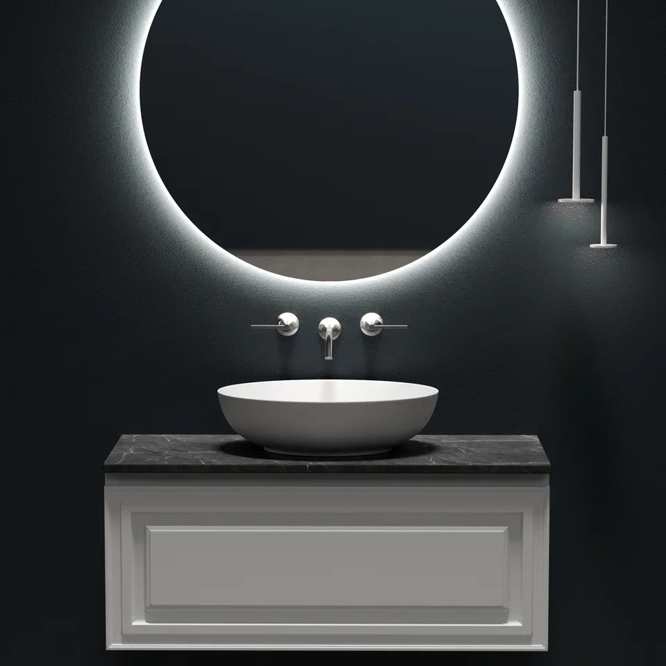 Столешница Sancos TT100A1 Black sky 100х46х2.1 (черный), без отверстия под смеситель