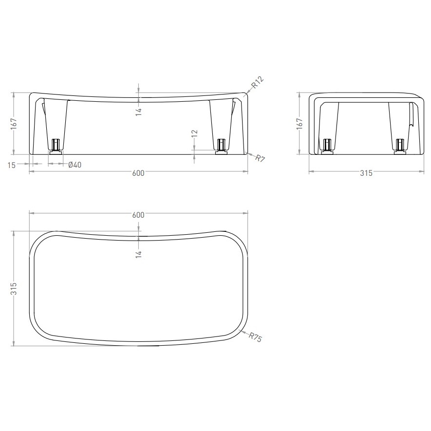 Ступень для ванны Salini S-Sense Oriente Ofuro 1905101GF 60х31.5х16.7 (покраска полностью, глянцевый)