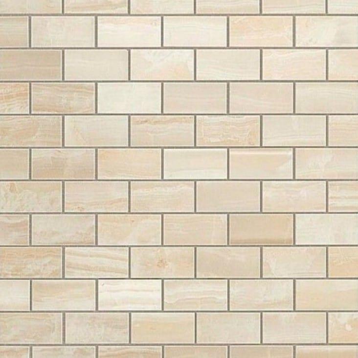 Мозаика Atlas Concorde Supern. Onyx Wall Ivory Chiffon Brick Mos. 30.5х30.5