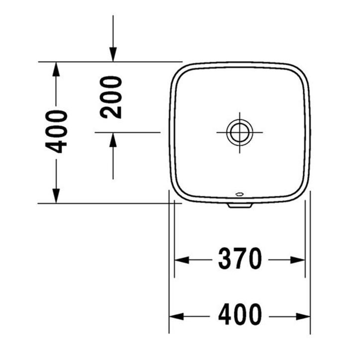 Раковина встраиваемая Duravit DuraStyle 0373370000 37x37