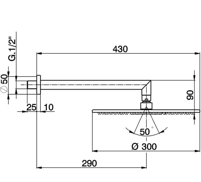 Верхний душ Cisal Shower DS01348021