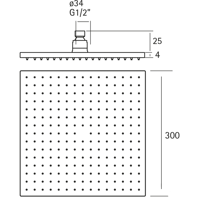 Верхний душ Cisal Xion DS016450D1