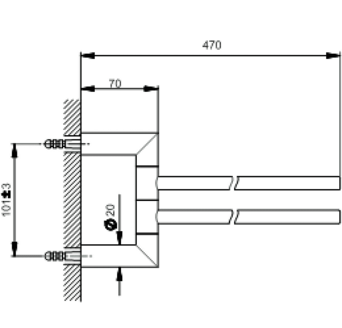 Полотенцедержатель Cisal System SY09021021