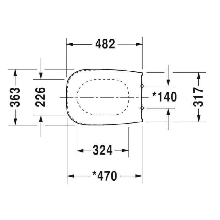 Сиденье для унитаза Duravit D-Code 0062090096