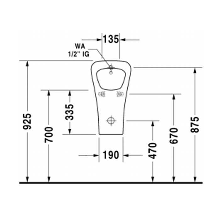 Писсуар Duravit DuraStyle 2806300000 34x30