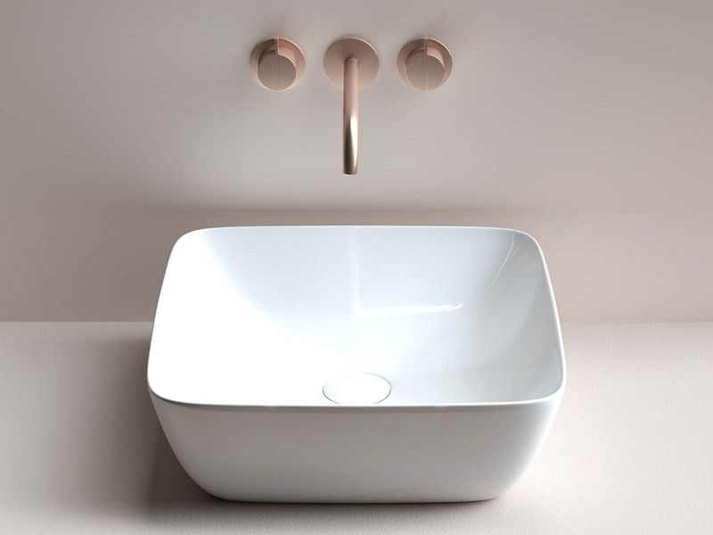 Раковина накладная Ceramica Nova Form CN2002 42x42 (белый), без донного клапана 