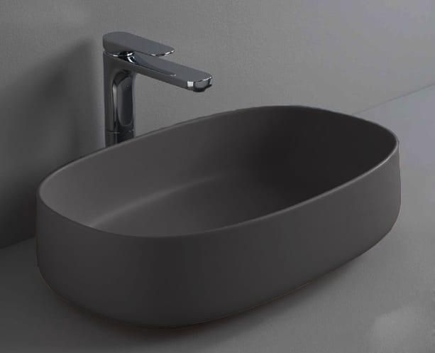 Раковина накладная Artceram Cognac COL003 15 00 grigio oliva 55х35