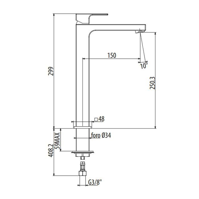 Смеситель для душа Gattoni Termostatici TS994/22C0cr