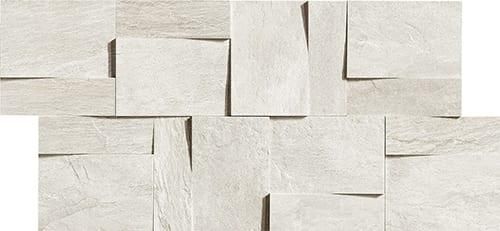 Мозаика Rex Ceramiche Ardoise Modulo Muretto 3d Blanc 739368 30x30