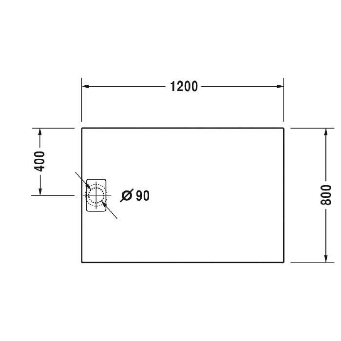 Душевой поддон Duravit Stonetto 720148380000000 120x80