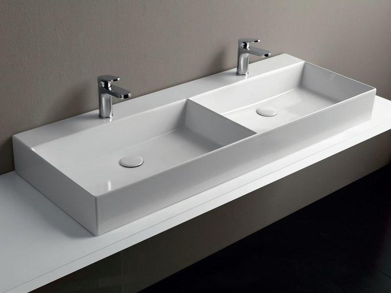 Раковина подвесная/накладная Azzurra Elegance ELLP12245DQ0BI/(EQA122 2V bi)*0 122х45