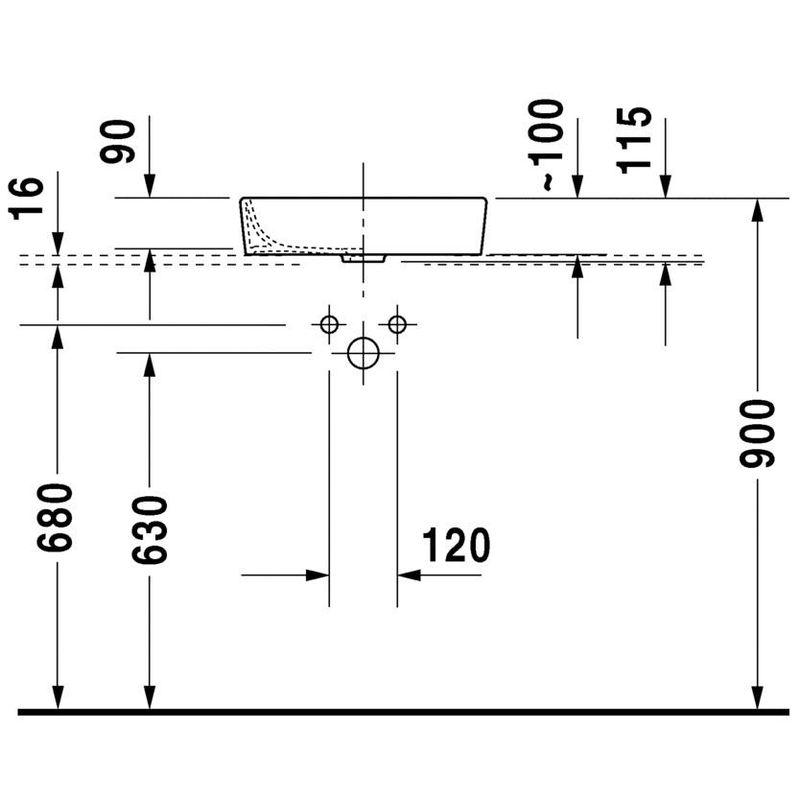 Раковина накладная Duravit Starck 2 2321440000 44x40