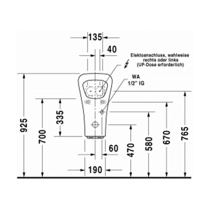 Писсуар Duravit DuraStyle 2804310007 34x30