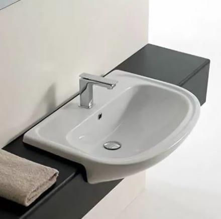 Раковина полувстраиваемая Artceram Washbasins Apollo APL001 01 00 bi*1 66х49