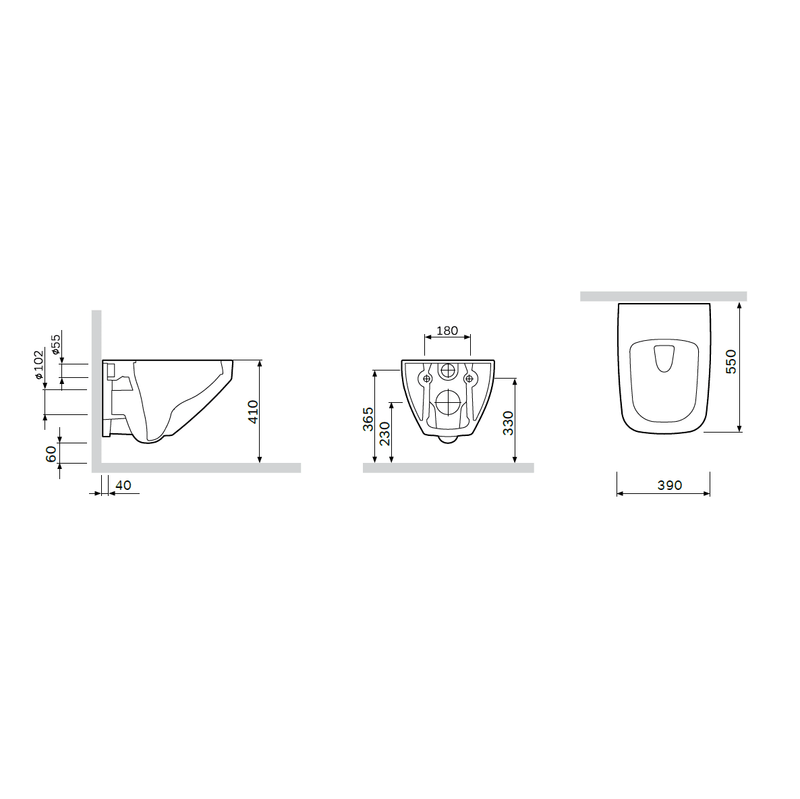 Унитаз подвесной AM.PM Inspire V2.0 FlashClean C50A1700SC 55x39