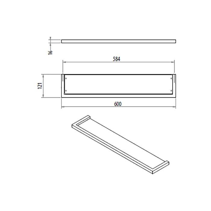 Полка Gattoni Kubik 4025/ABC0