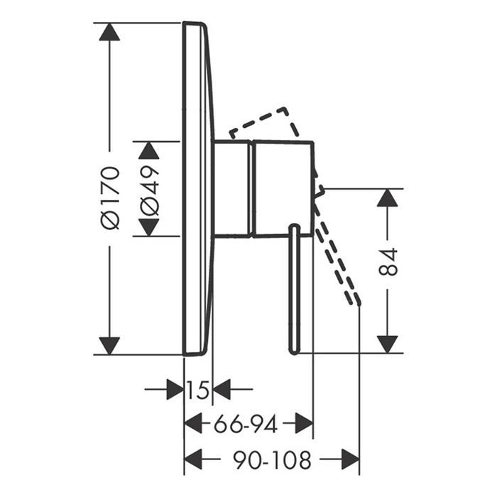 Смеситель для душа Axor Uno 38626820