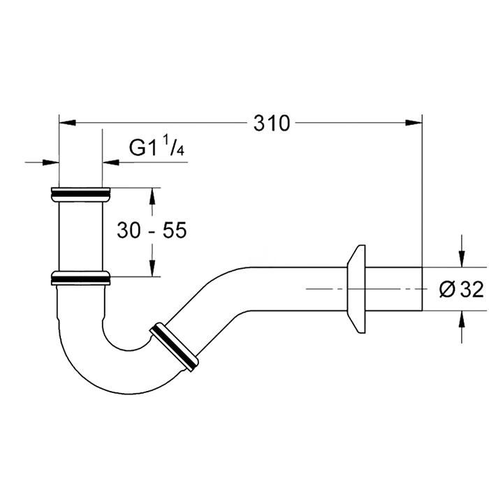 Сифон Kerasan Retro 913390 cr