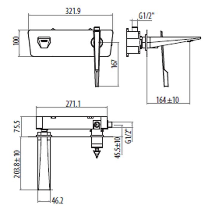 Смеситель для раковины Gattoni Ely 4635/46C0