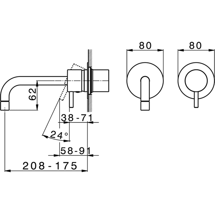 Смеситель для раковины Cisal Less New LN00551640