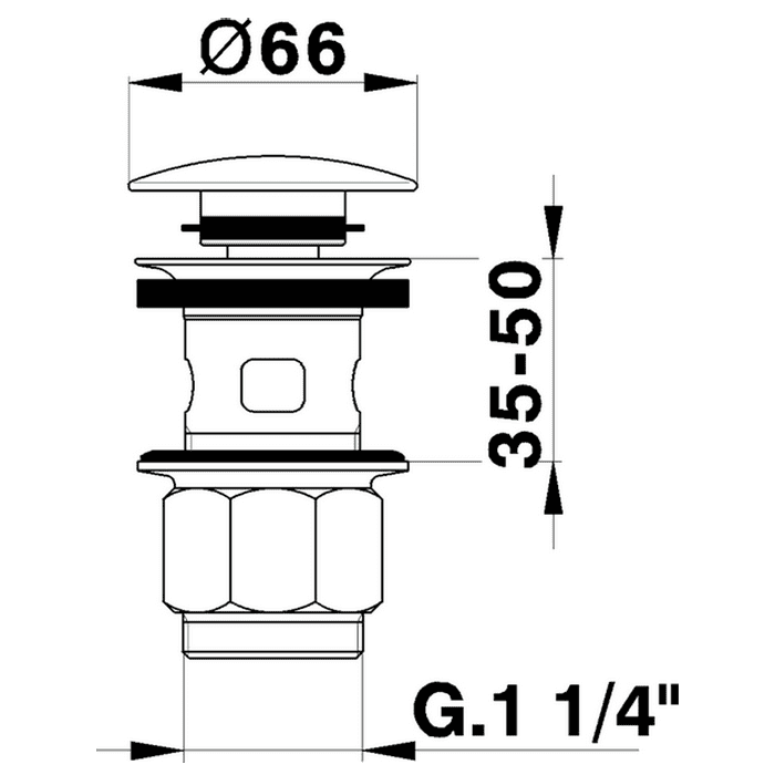 Донный клапан Cisal Complementi ZA00162021