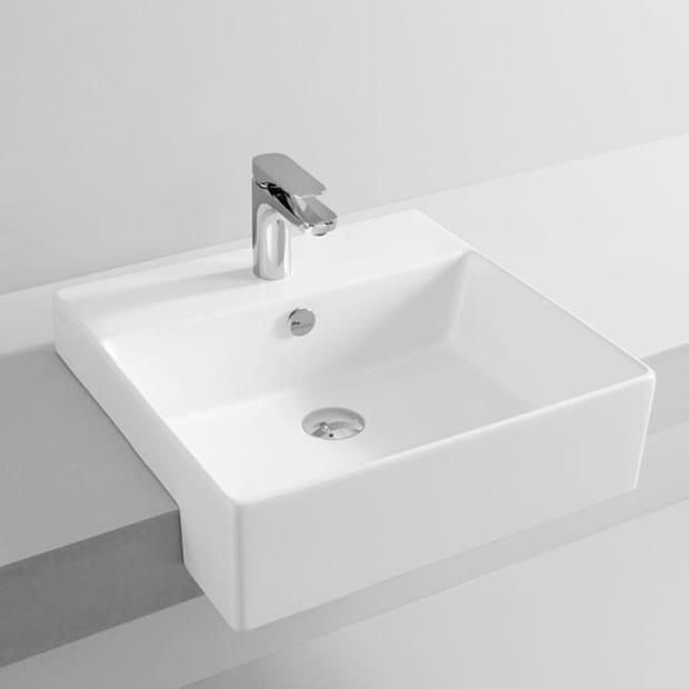 Раковина полувстраиваемая Artceram Quadro QUL004 01 00 bi 50х48