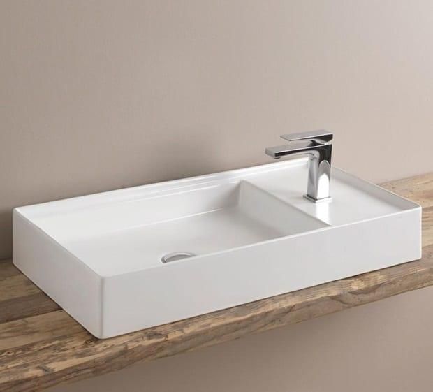 Раковина накладная Artceram Scalino SCL004 01 00 bi 75х38