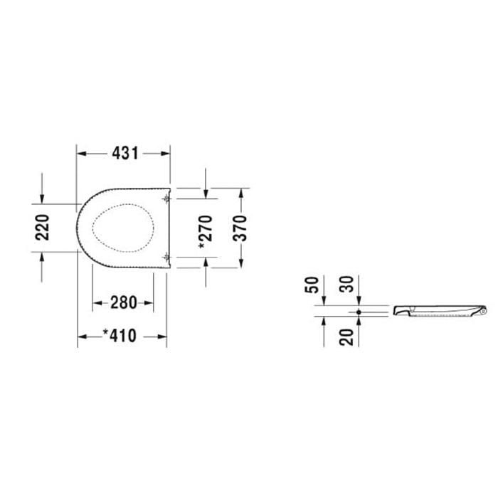 Сиденье Duravit Starck 3 0062410000 43x37