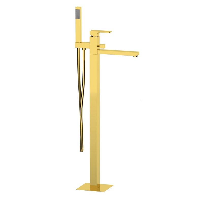 Смеситель для ванны и душа Remer Absolute Shiny Gold AU08DO (золото глянцевое), скрытая часть в комплекте