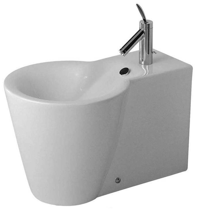 Биде напольное приставное Duravit Starck 1 0274100000 64x41
