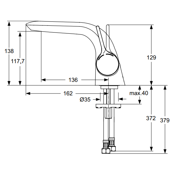Смеситель для раковины Ideal Standard Melange A4287AA
