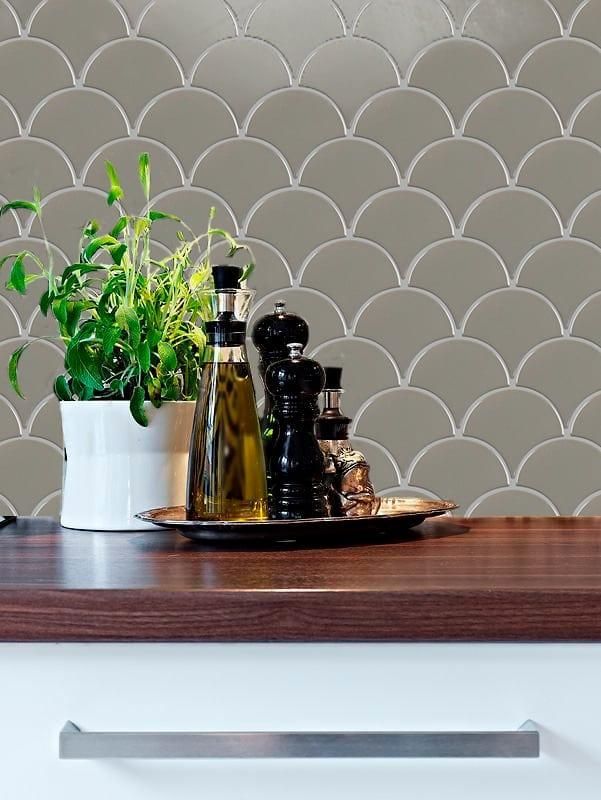 Мозаика Starmosaic Fan Shape Dark Grey Glossy (BF1312) 29.3х27.4