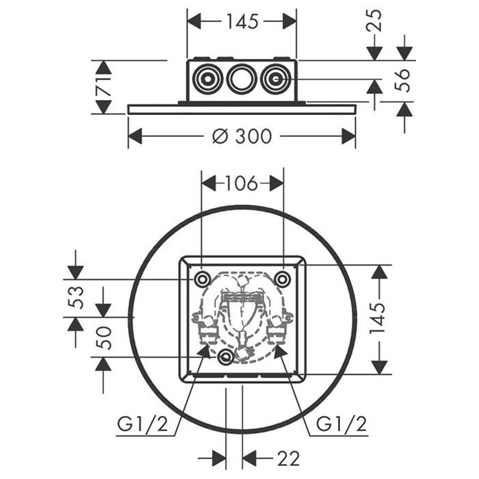 Верхний душ Axor ShowerSolution 35305000