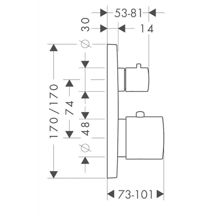 Термостат для душа Axor Citterio M 34725000