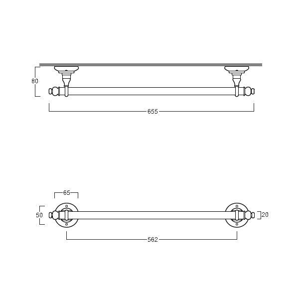 Полотенцедержатель Simas Accessori Victoria 260206 br