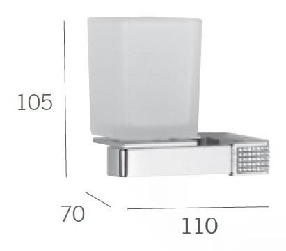 Стакан Sanibano Diamond H9000/16CRC