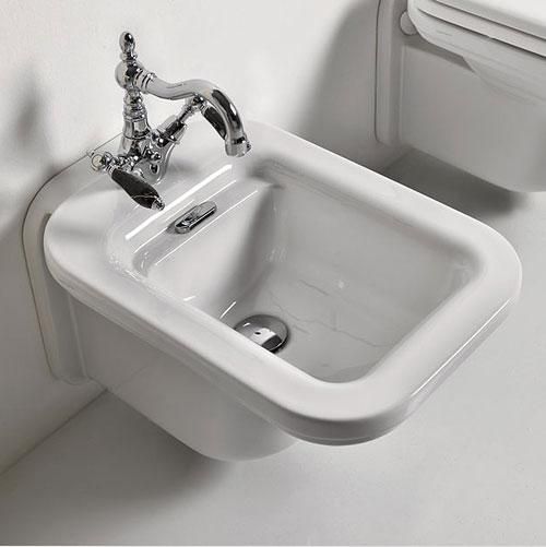 Биде подвесное Kerasan Waldorf  4125K1*1 bi/cr 55х37