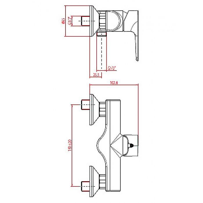 Смеситель для душа Gattoni H2Omix3000 3025/30C0cr