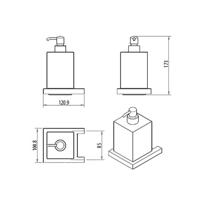Дозатор подвесной Gattoni Kubik 0325/ABC0