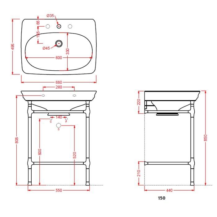 Раковина подвесная Artceram Civitas CIL001 01 00 bi*1 68х50