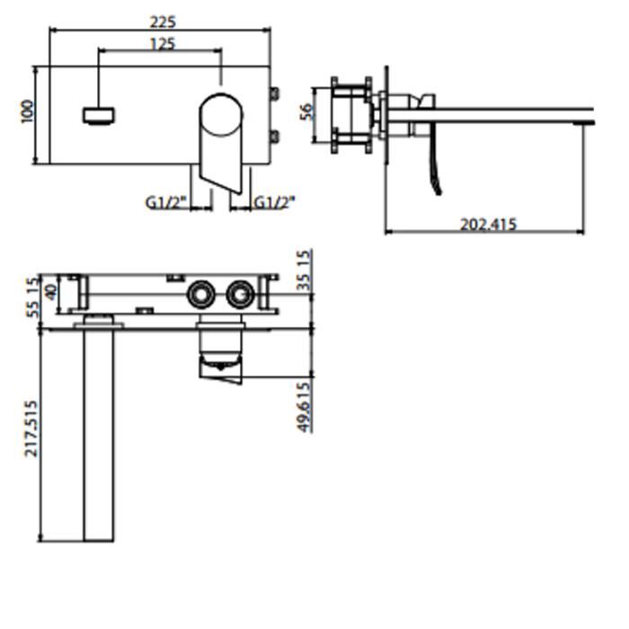 Смеситель для раковины Gattoni Soffio 8135/81C0cr