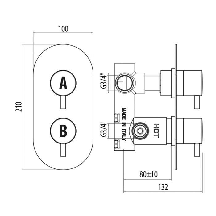 Излив Azzurra Linea AZ 718